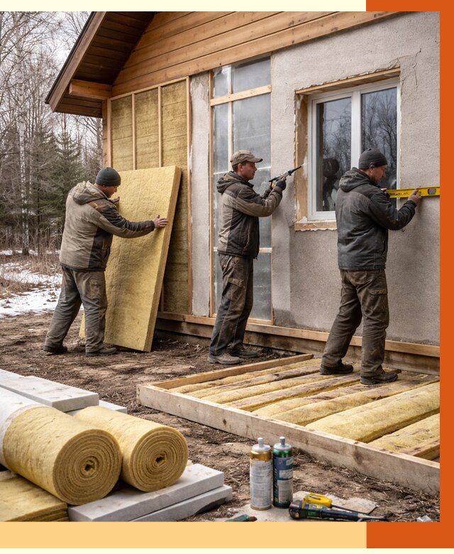 Утепление дачного дома в Перми от 5088 руб/м2 — недорого | ТепломастерПрм