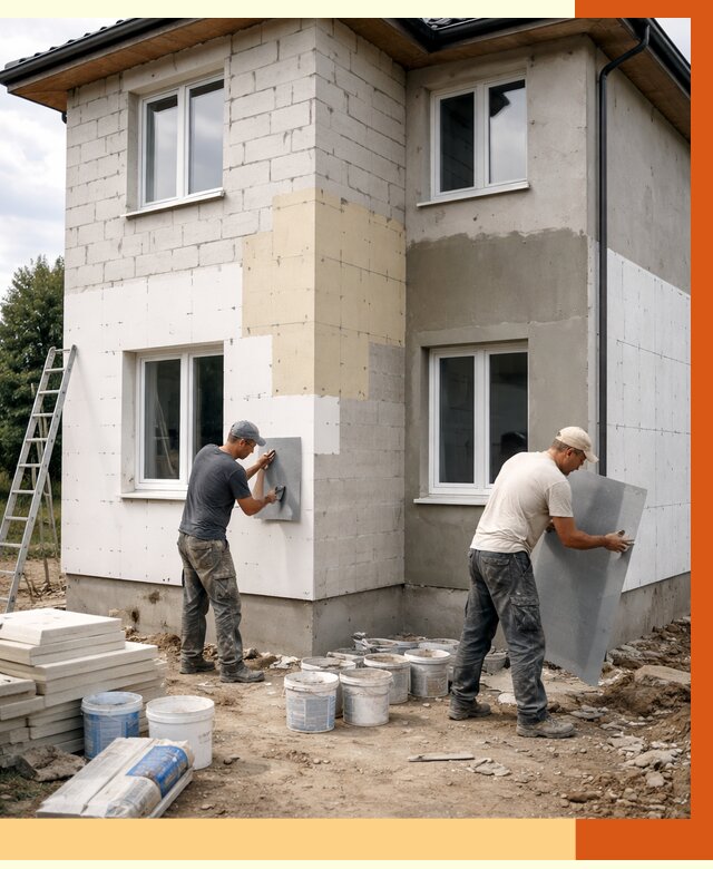 Утепление дома из газобетона в Перми от 4499 руб./м² — заказать у ТепломастерПрм